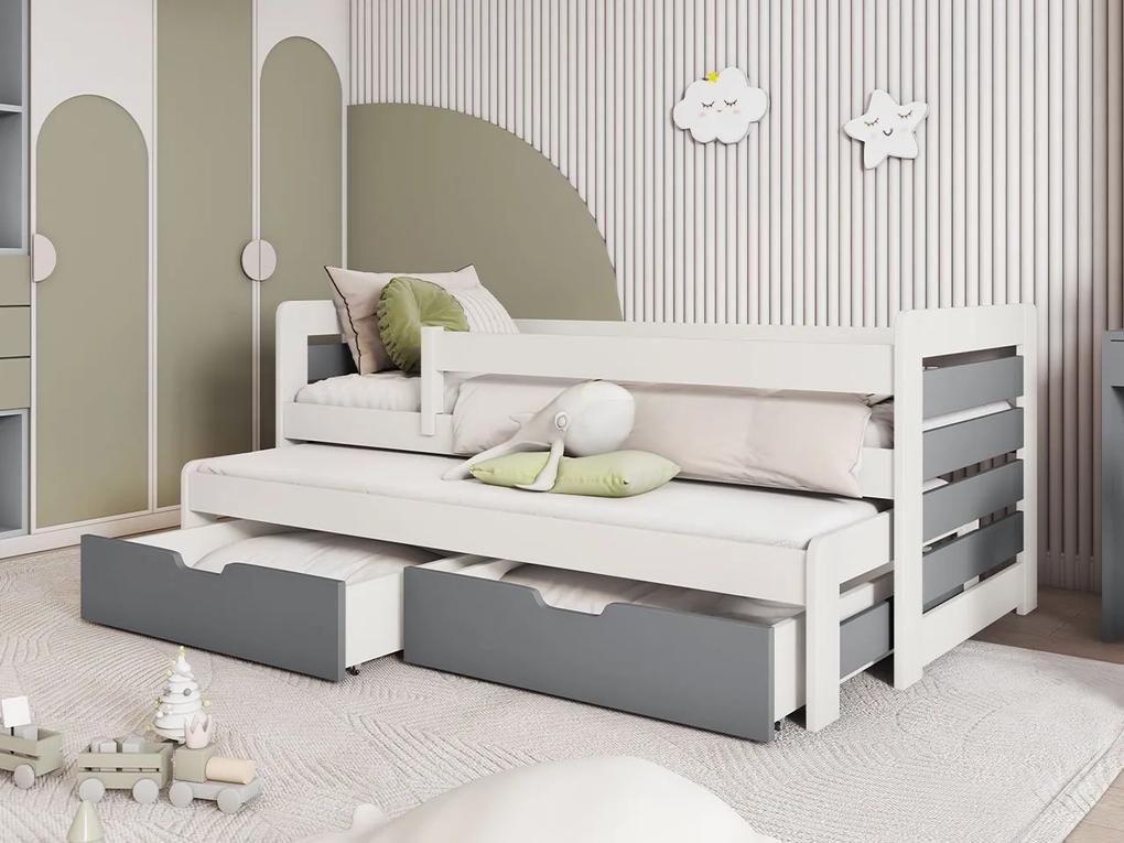 Detská posteľ Catalonia 80, Farby:: biela / sivá