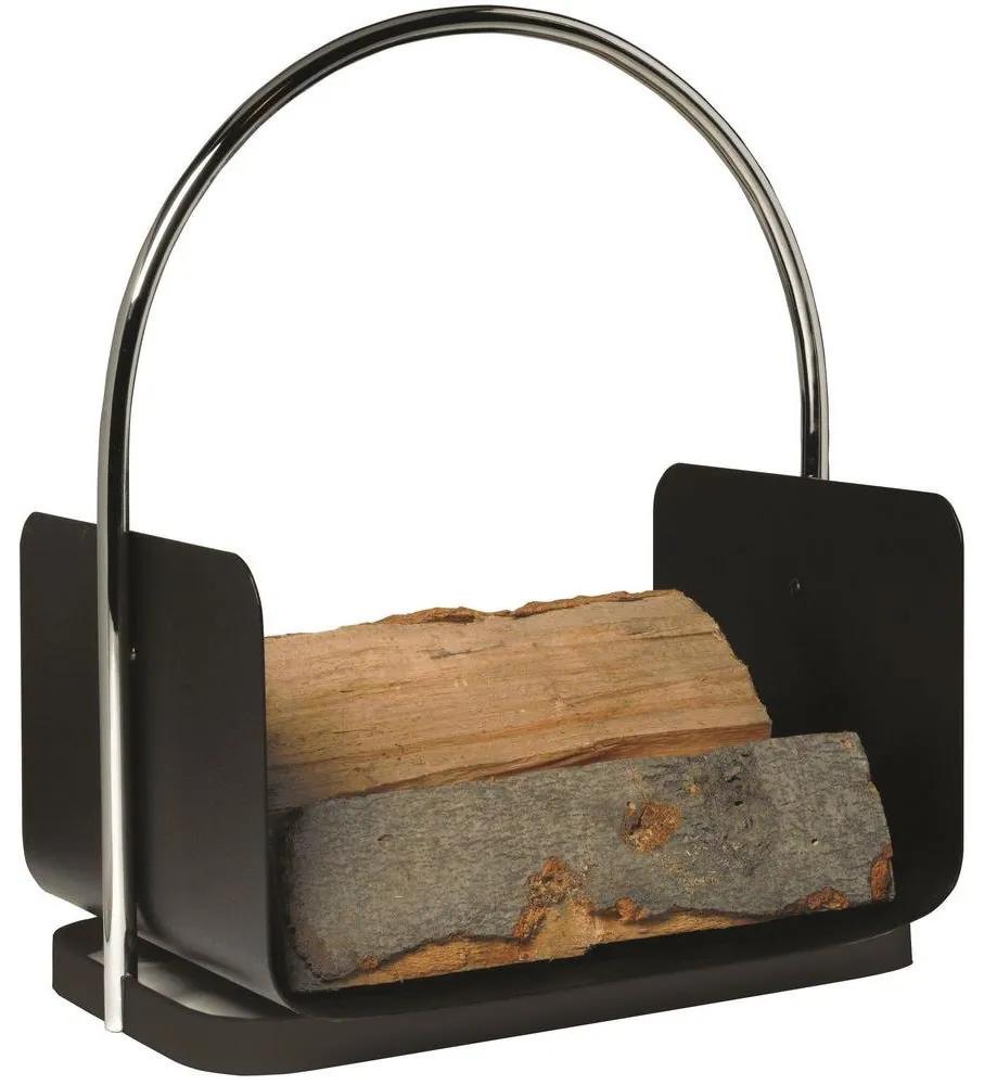 Lienbacher Kovový kôš na drevo s držadlom 50x41 cm antracit LB0005