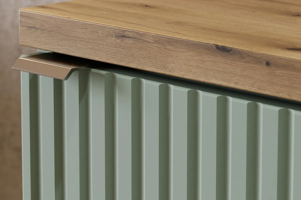 Závesná kúpeľňová skrinka Séria Trstina Zelená D 81-30-1D zelená