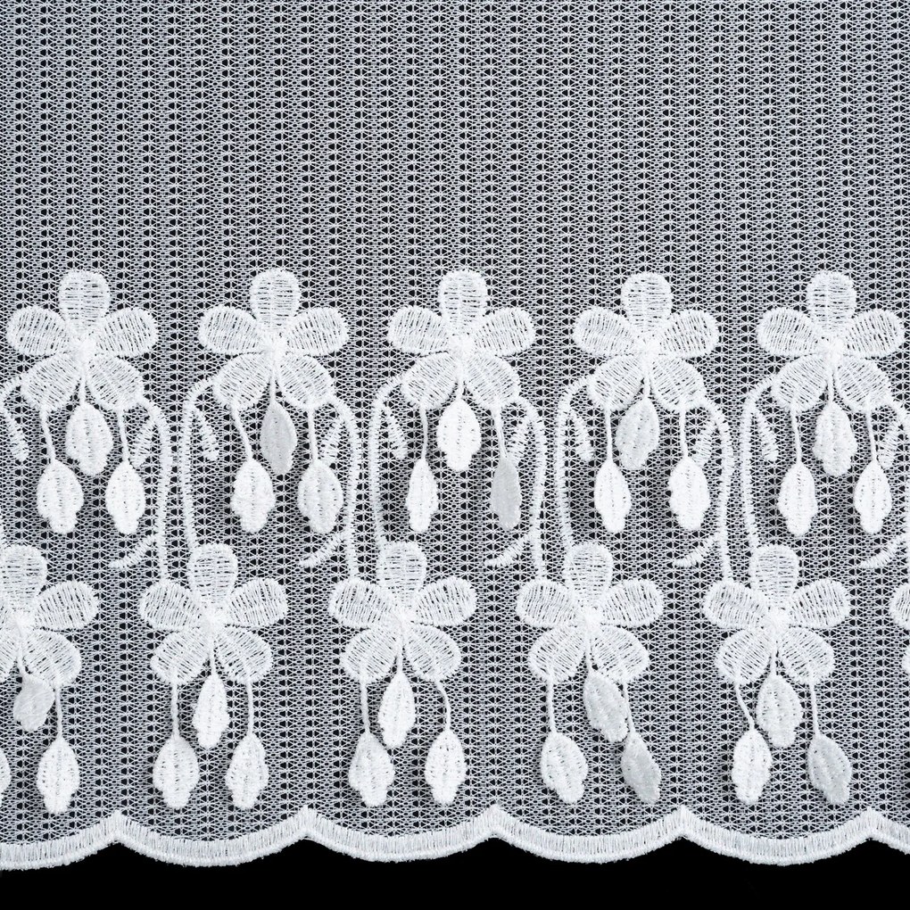 ZÁCLONA NA KRÚŽKOCH SADIE 300X150 CM BIELA