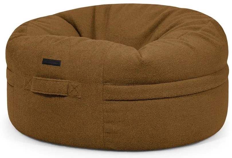 Hnedý sedací vak z textílie buklé Roll 105 – SLOWDOWN