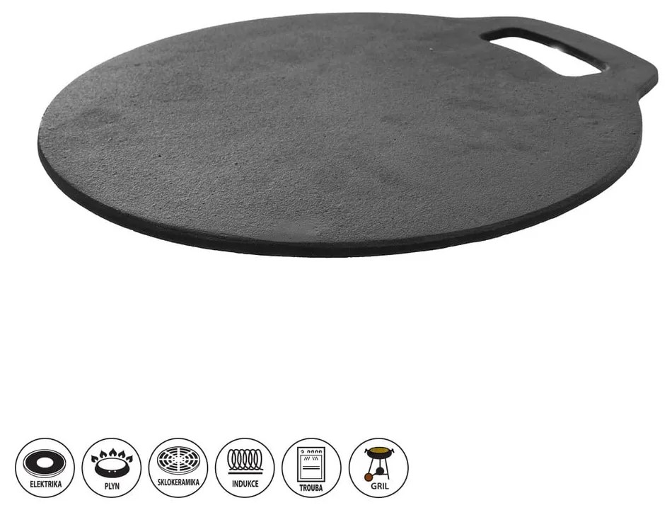 Okrúhly grilovací plát ø 27,5 cm LITINA – Orion