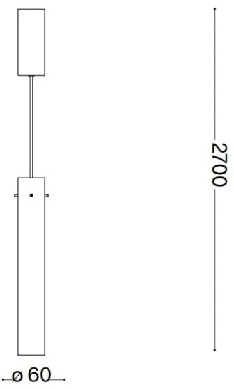 Ideal Lux - LED Luster na lanku FLAM LED/10W/230V pr. 6 cm CRI 90 šedá