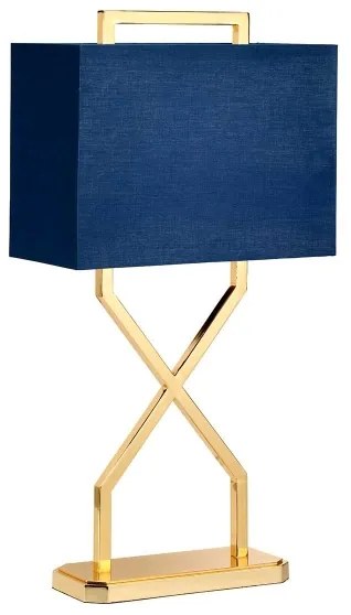 Elstead CROSS-TL - Stolná lampa CROSS 1xE27/60W/230V zlatá/modrá