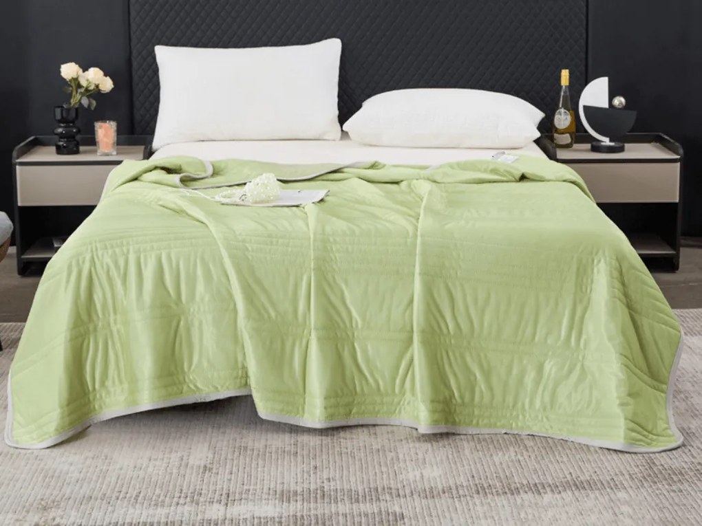 Chladiaca letná prikrývka CELIA, zelená Rozmer: 160 x 200 cm