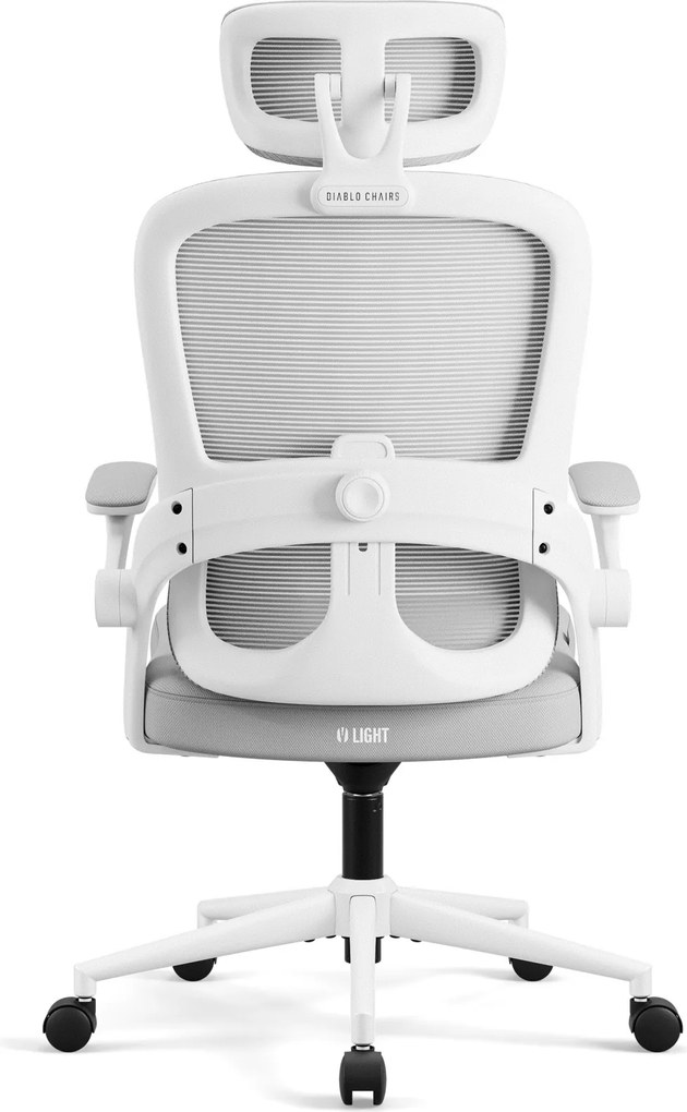 Ergonomická kancelárska stolička Normal Size, svetlosivá: Diablo V-Light