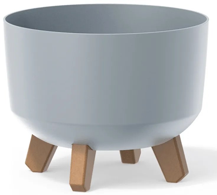 Plastový kvetináč na nožičkách DGRL240 23,8 cm - svetlosivá