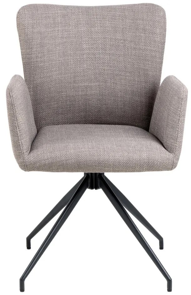 Sivé čalúnené jedálenské kreslá v súprave 2 ks Laura – Actona