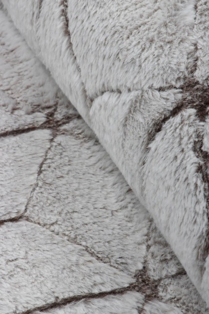 Koberec Rabbit 3D Carving COFFE/WHITE 2 rozmery koberec: 120x160 cm
