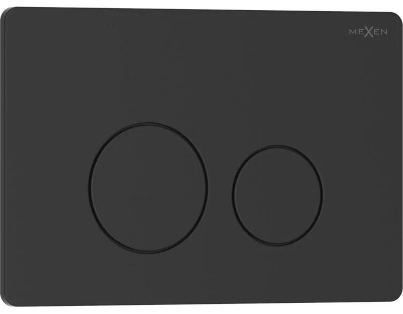 Mexen Tex 06, splachovacie tlačidlo z nehrdzavejúcej ocele, čierna matná, 6106-02