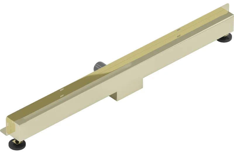 Mexen Flat nerezový sprchový žľab na stenu 100 cm vzor 2v1, zlatá, 1530100