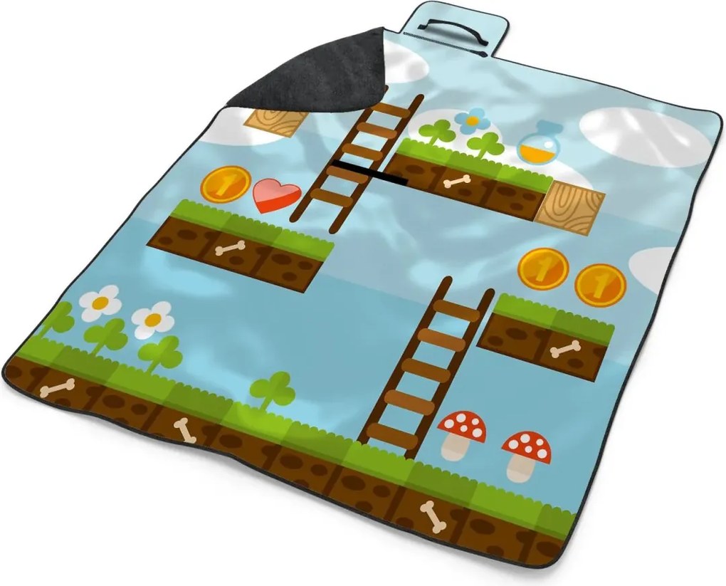 Sablio Plážová deka Videohra 2: 200x140 cm