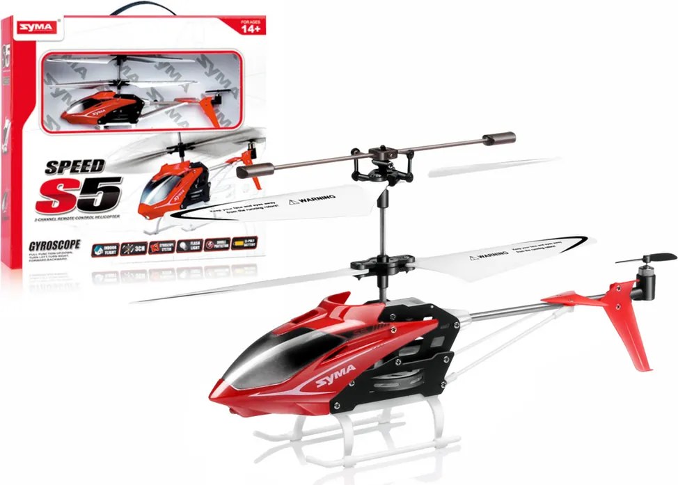 LEAN Toys RC vrtuľník S5 SYMA červený