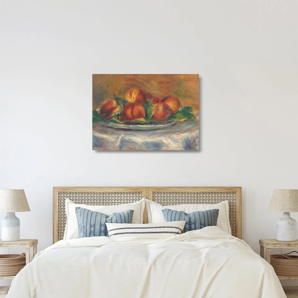 Sklenený obraz - Auguste Renoir, Peaches on a Plate, reprodukcia (70x50 cm)