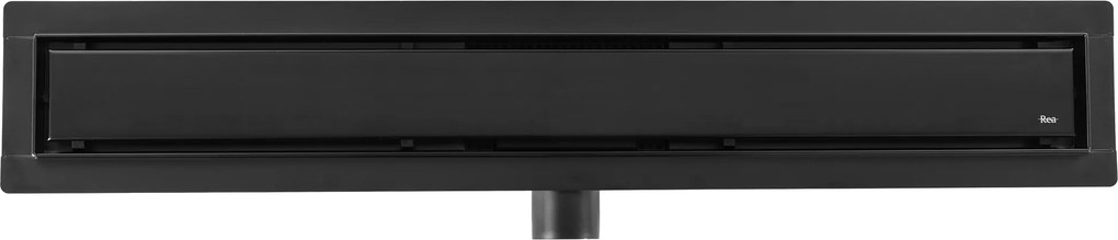 Rea Neox Black Matt, lineárny odtokový žľab 90cm, vzor 2v1, čierna matná, REA-G6603