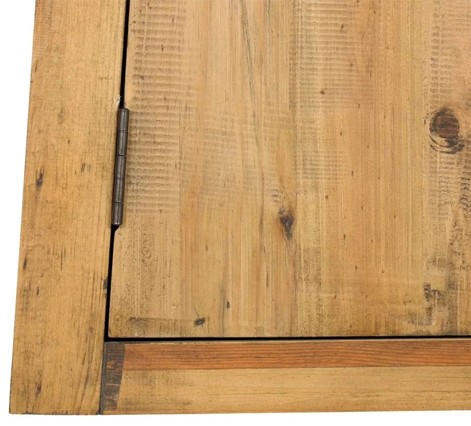 furniture-nabytek.cz - Masivní nástěnná skříňka do koupelny Rangoon z recyklované borovice, lakovaná, hnědá – 42×22×70 cm