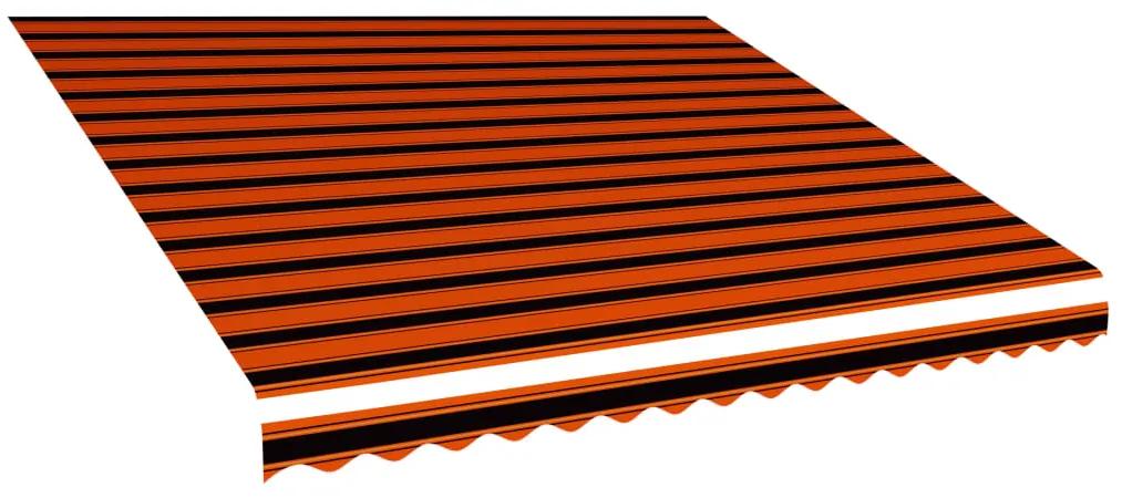 vidaXL Tieniaca plachta na markízu, plátená, oranžovo hnedá 400x300 cm