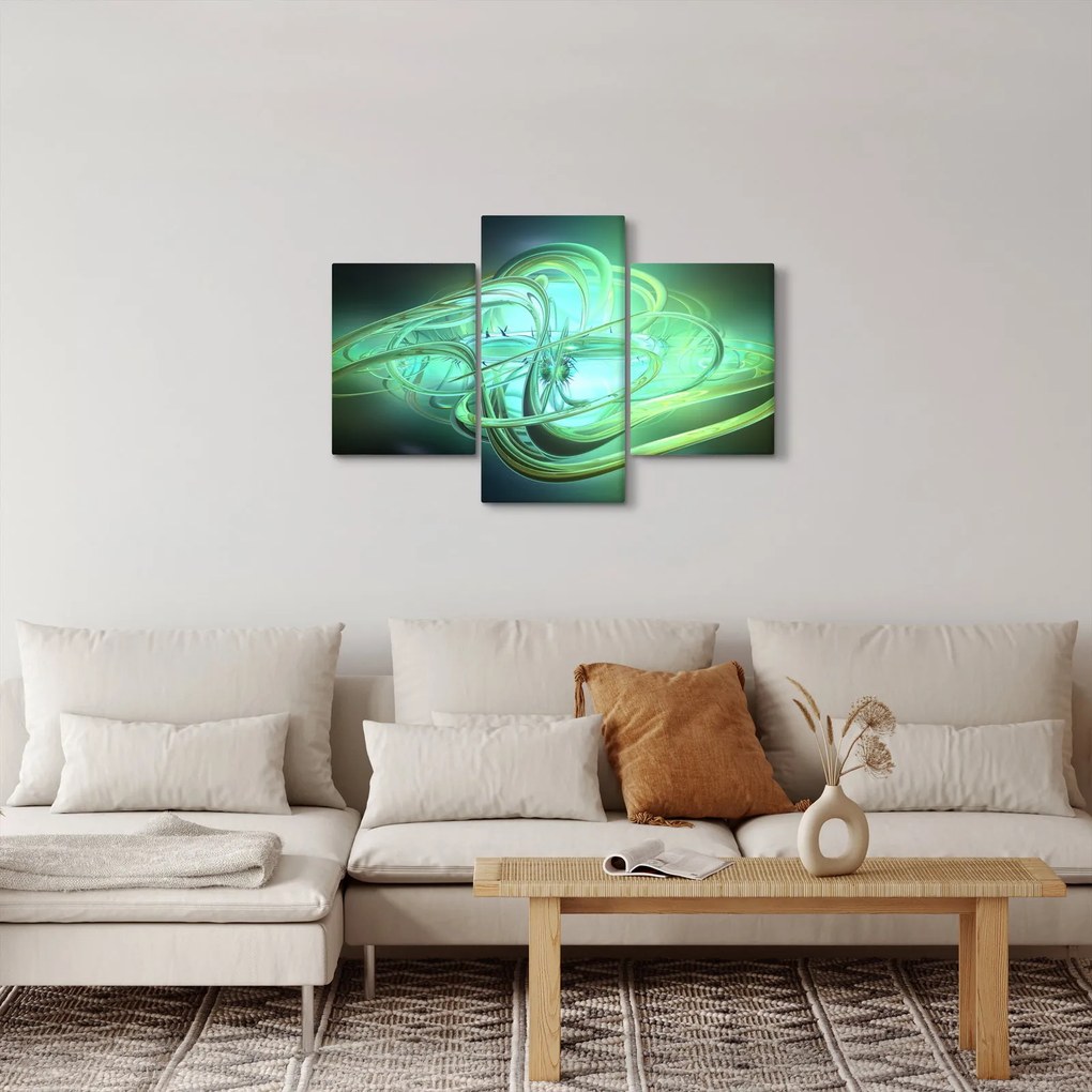 Obraz zelenej abstrakcie (90x60 cm)