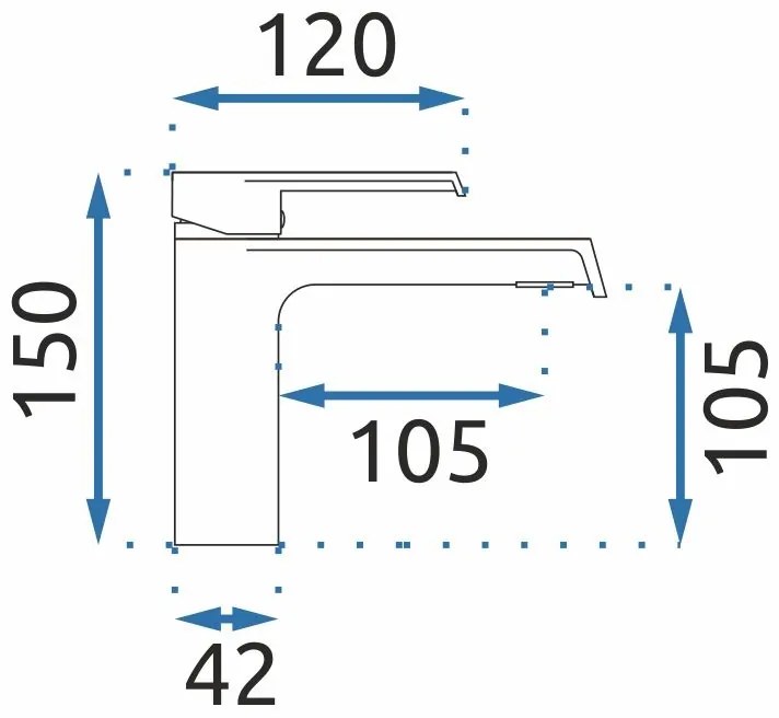 Rea Hass, umývadlová batéria h-150, zlatá matná, REA-B9969