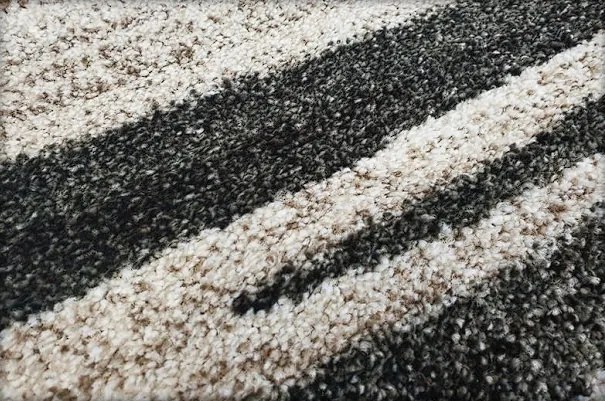 HU Béžovo-čierny pruhovaný koberec Rio 160-Cream-Cream Rozmer: 300x400 cm