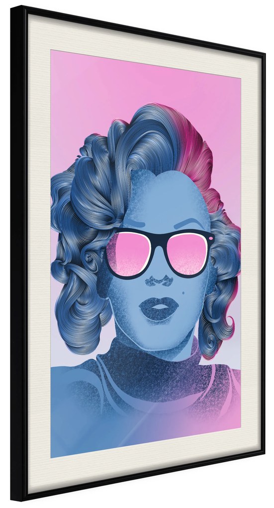 Artgeist Plagát - Norma Jeane [Poster] Veľkosť: 30x45, Verzia: Čierny rám s passe-partout