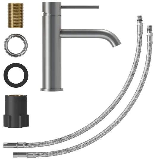 Umyvadlová batéria SOVANG 18,3 cm práškovo sivá