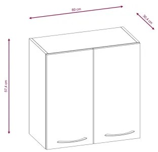 Kuchynská linka VALERIA 240 cm hnedá/dub sonoma