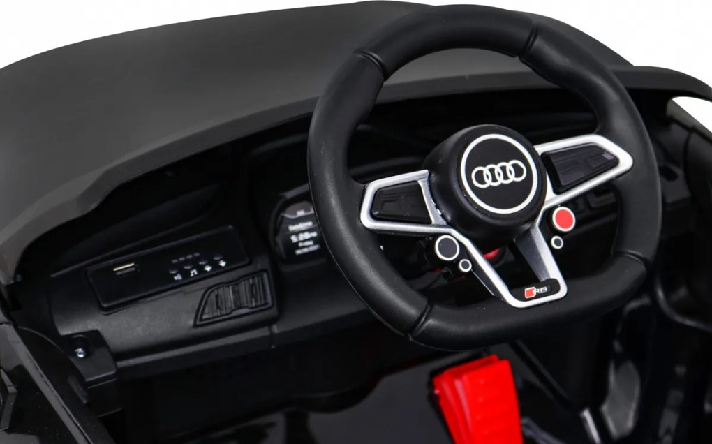 Ramiz Audi R8 LIFT Auto na batérie čierne + diaľkové ovládanie + EVA kolesá + MP3 + LED