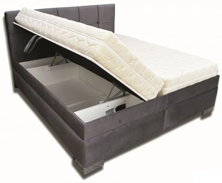 Manželská posteľ 160 cm Elissa (tmavosivá) (bez matrace) (s pevným podkladom). Vlastná spoľahlivá doprava až k Vám domov. 1052031