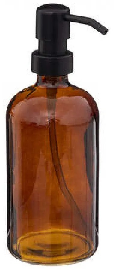 Dávkovač na mydlo alebo jar - 0,45 l DISTRI - hnedé sklo