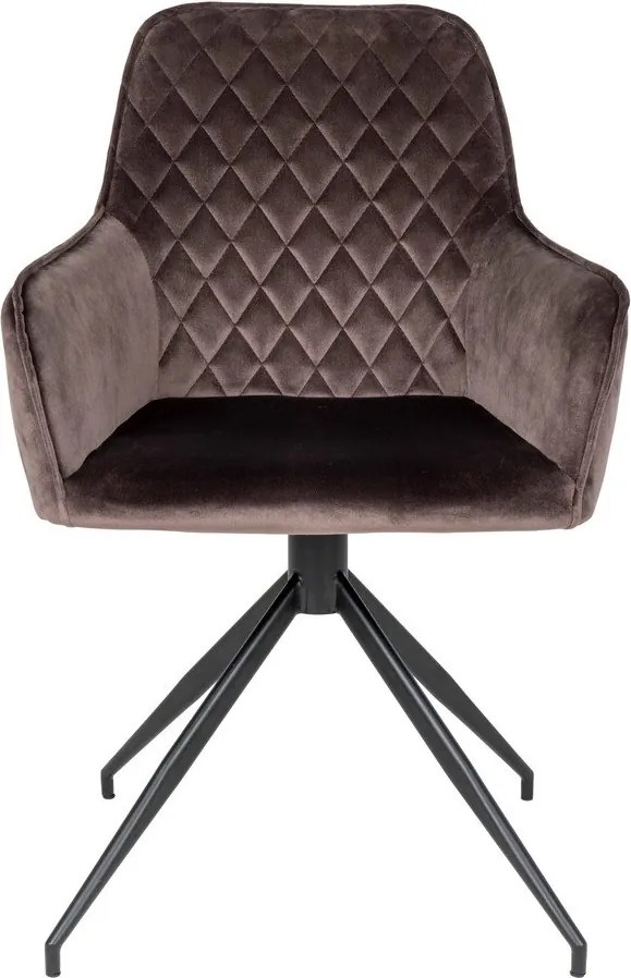 Hnedé čalúnené jedálenské kreslo Harbo – House Nordic
