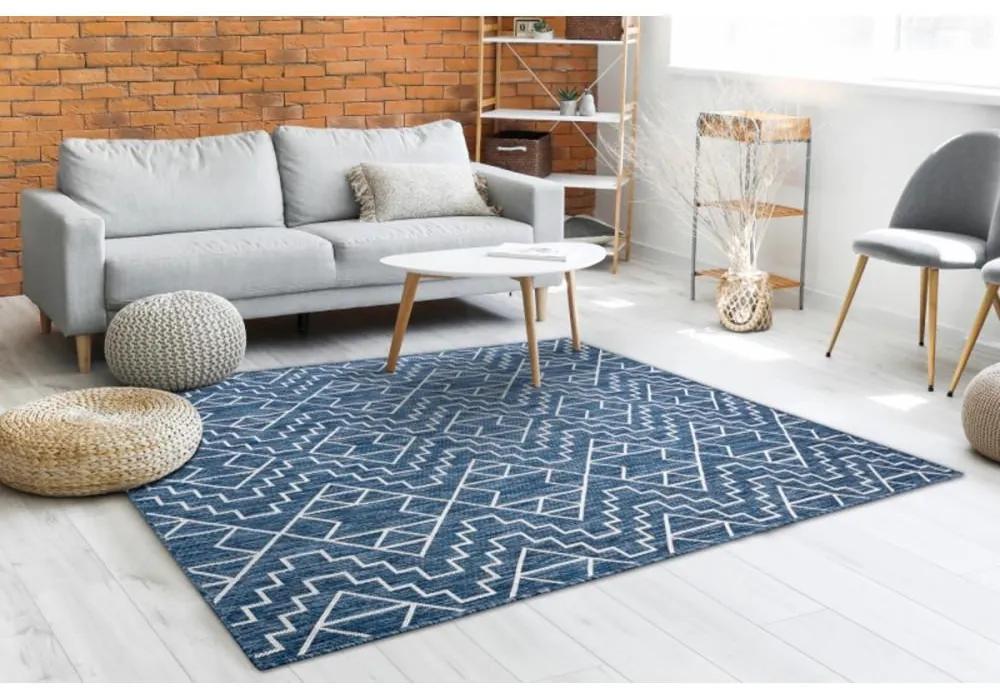 Kusový koberec Romba modrý 80x150cm