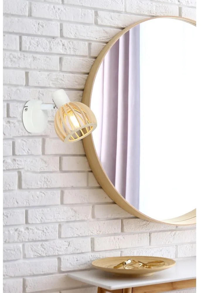 Nástenné svietidlo v bielo-prírodnej farbe ø 10 cm Atarri – Candellux Lighting