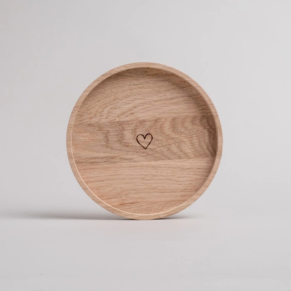 Eulenschnitt Drevený podnos Heart ø 16 cm