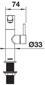 Blanco Alta II, stojanková kuchynská batéria, čierna matná, BLA-527538