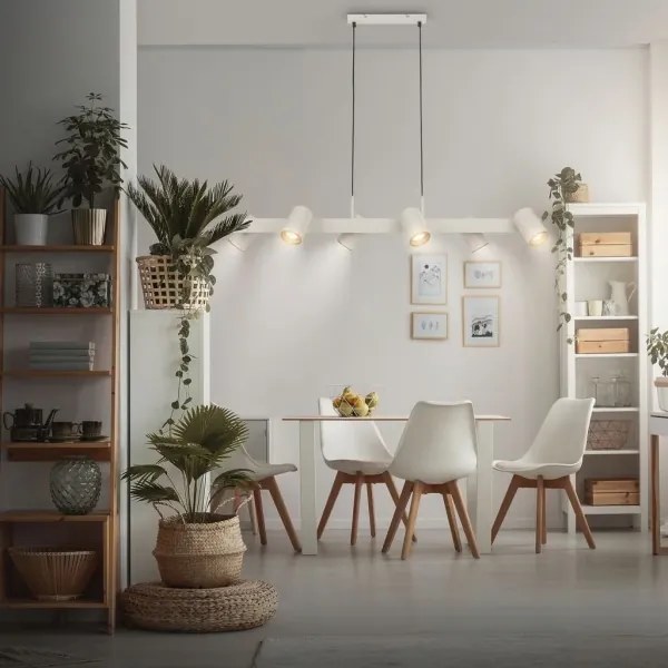 Briloner 4058064 - Závesné svietidlo ERA na lankách 6xGU10/10W/230V krémové