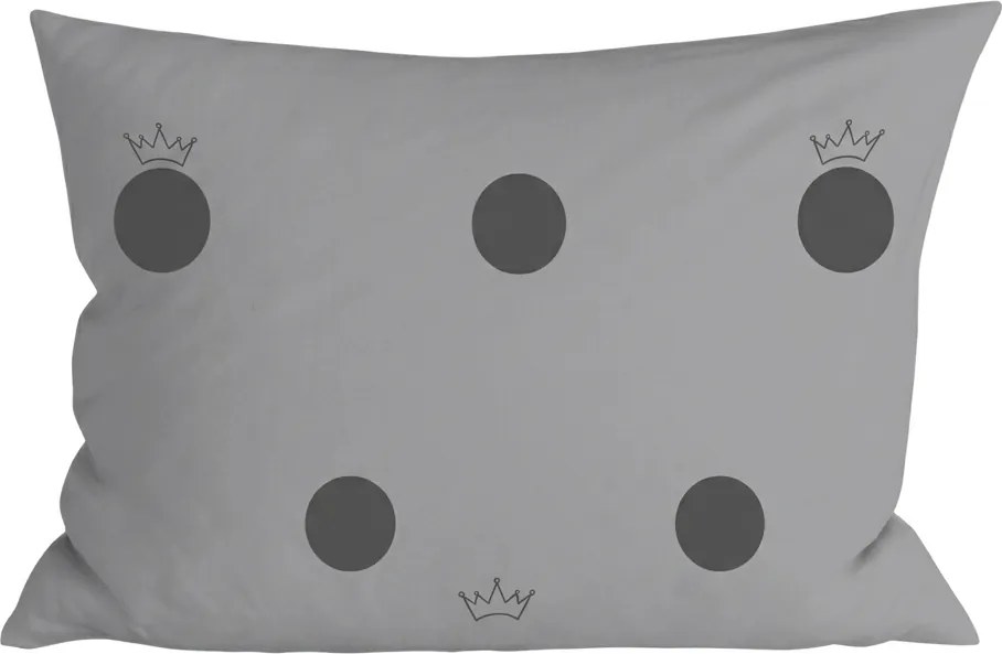 Polybavlnená obliečka na vankúš CROWN POLY 50x70 cm, tmavosivá