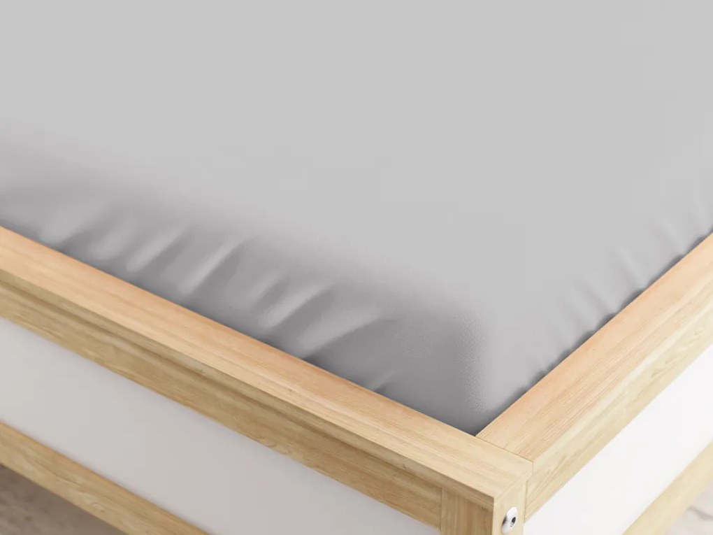 Napínacia plachta z mikrovlákna svetlo sivá 160 x 200 cm