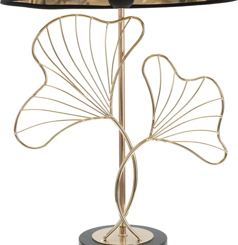 Stolná lampa Leaves 60 cm čierno-zlatá