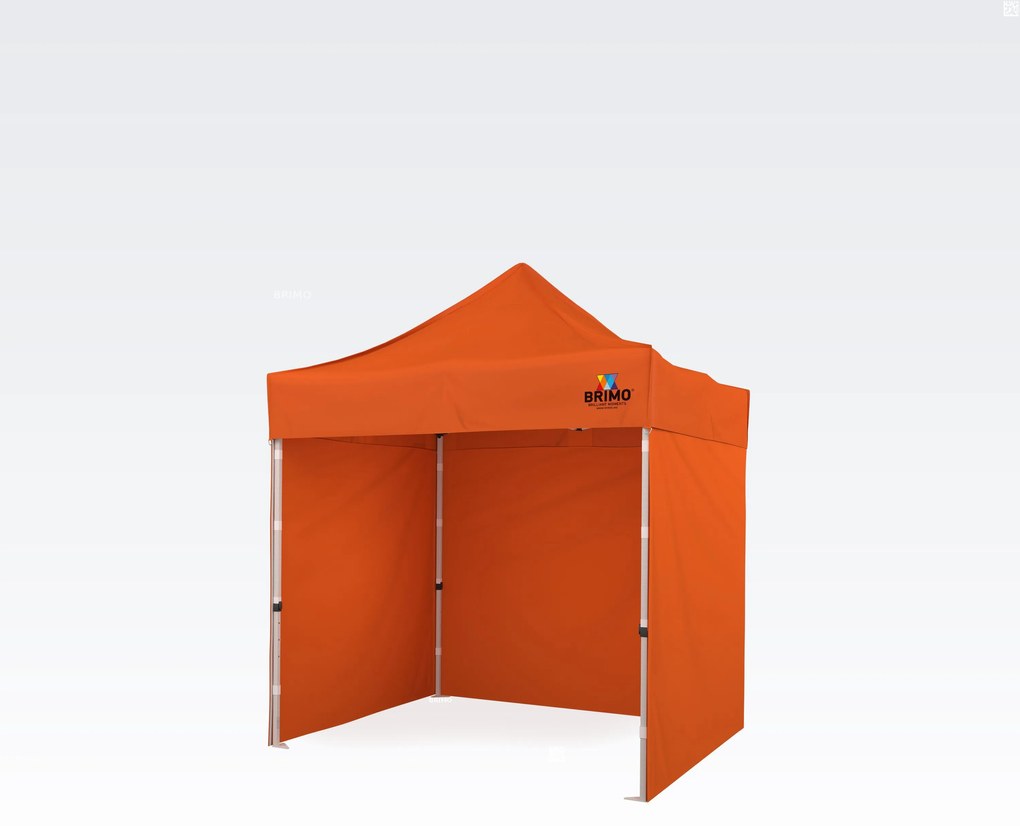 BRIMO Nožnicový Altánok 2x2 m Oceľ | Profi Zázemie Postavené za 45 s. - s 3 stenami - Oranžová 6