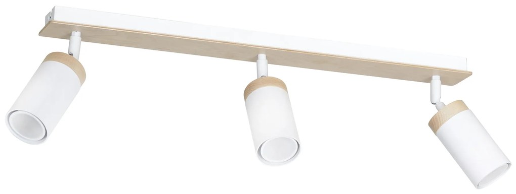 ELBA 3 | moderné drevené stropné prisadené svietidlo Farba: Biela
