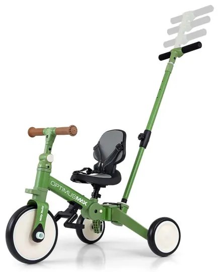 Detská trojkolka Optimus Max 5v1 zelená