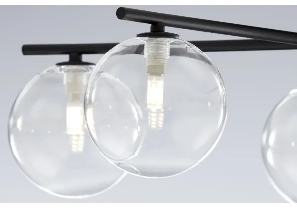 Jupiter 2046 - Prisadený luster PRATO 5xG9/10W/230V čierna/číra