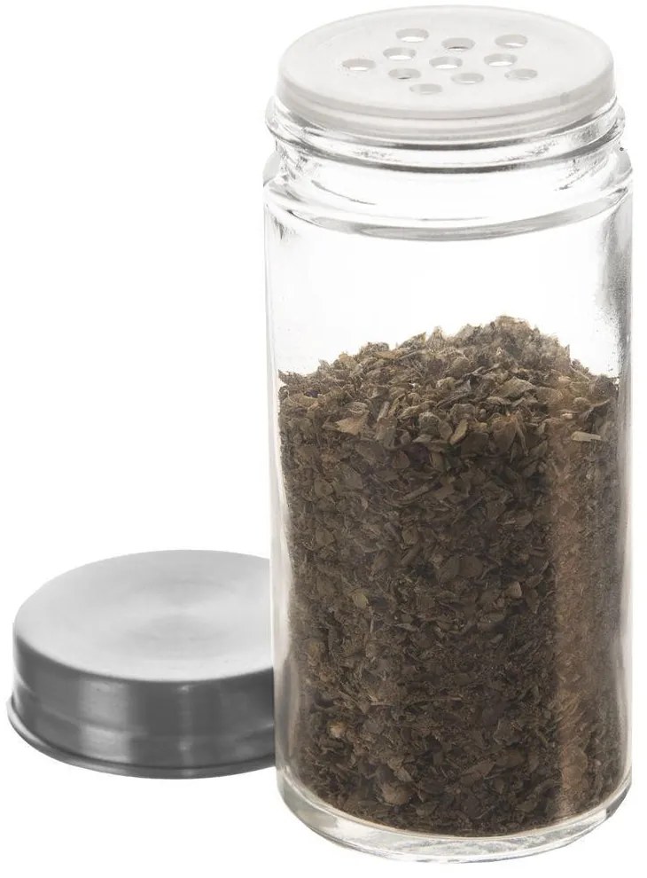 Orion Korenka sklenená s nerezovým viečkom a sypátkom PIMEN, 80 ml