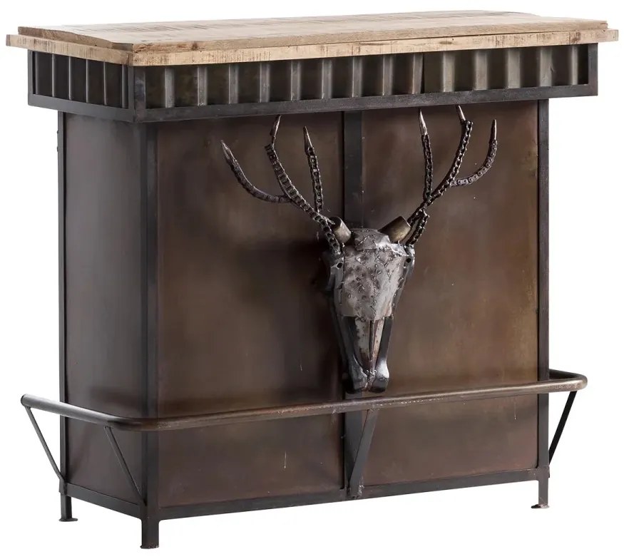 furniture-nabytek.cz - Masívny barový jedálenský stôl Yorkshire z mangového dreva, lakovaný, hnedý – 110×52×97 cm