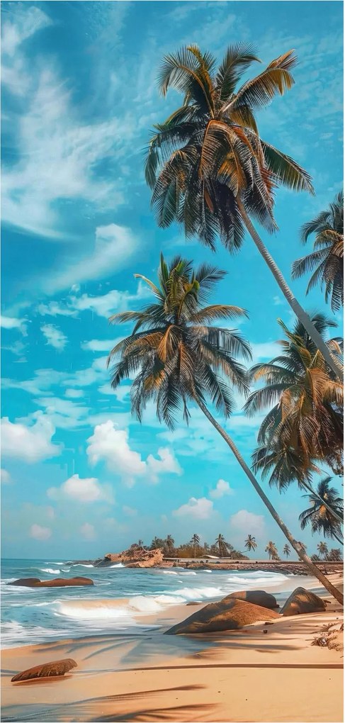 PLÁŽOVÁ OSUŠKA Z MIKROVLÁKNA TROPICAL1 100X180 CM VZOROVANÁ