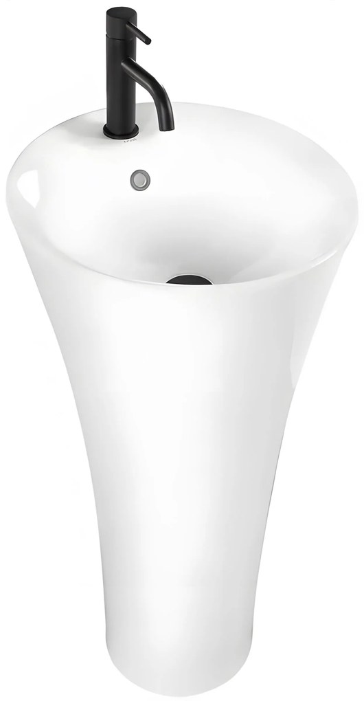 Rea Agnes, voľne stojace umývadlo 455x455x870mm, biela lesklá, REA-U9906