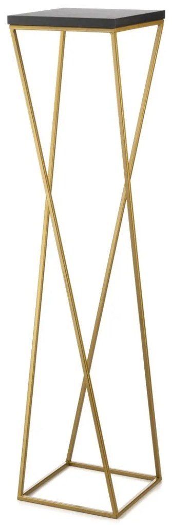 Květinový stojan LOFT I 100 cm zlatý/černý
