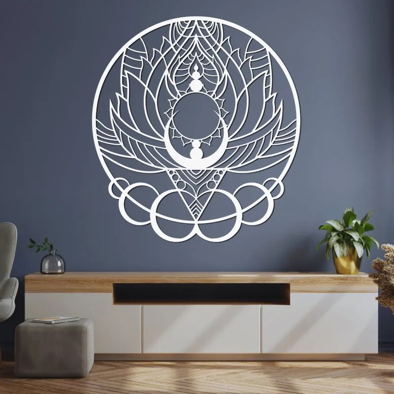 Drevená dekorácia na stenu mandala kvet slnka | SENTOP PR0520