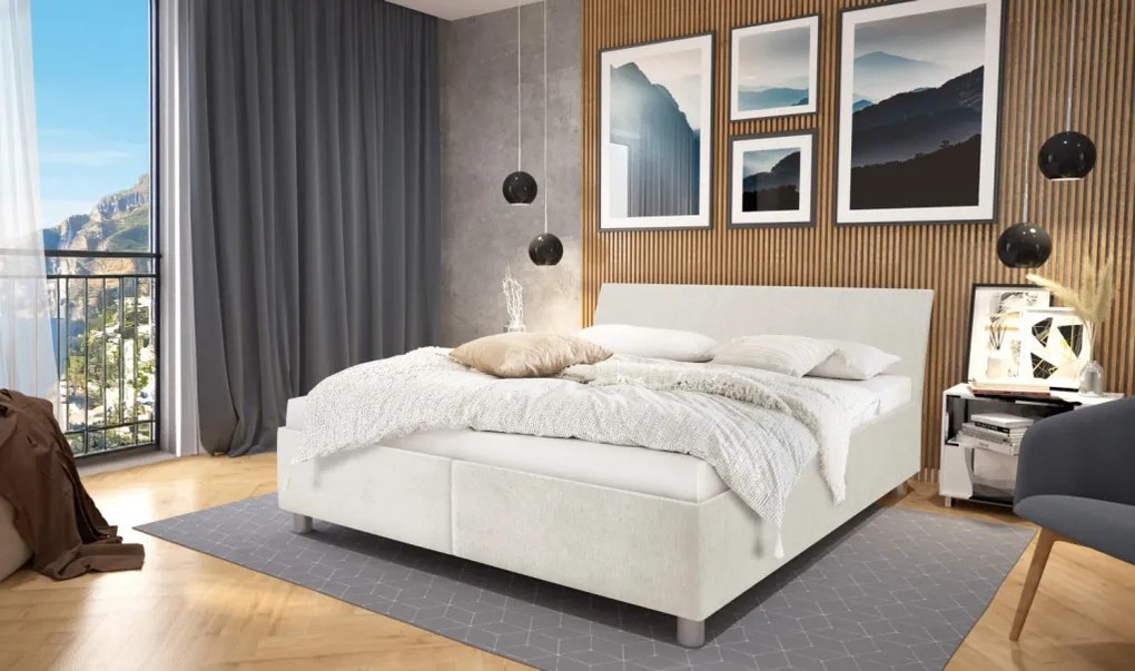 Posteľ Bali 180x200 cm, krémová látka